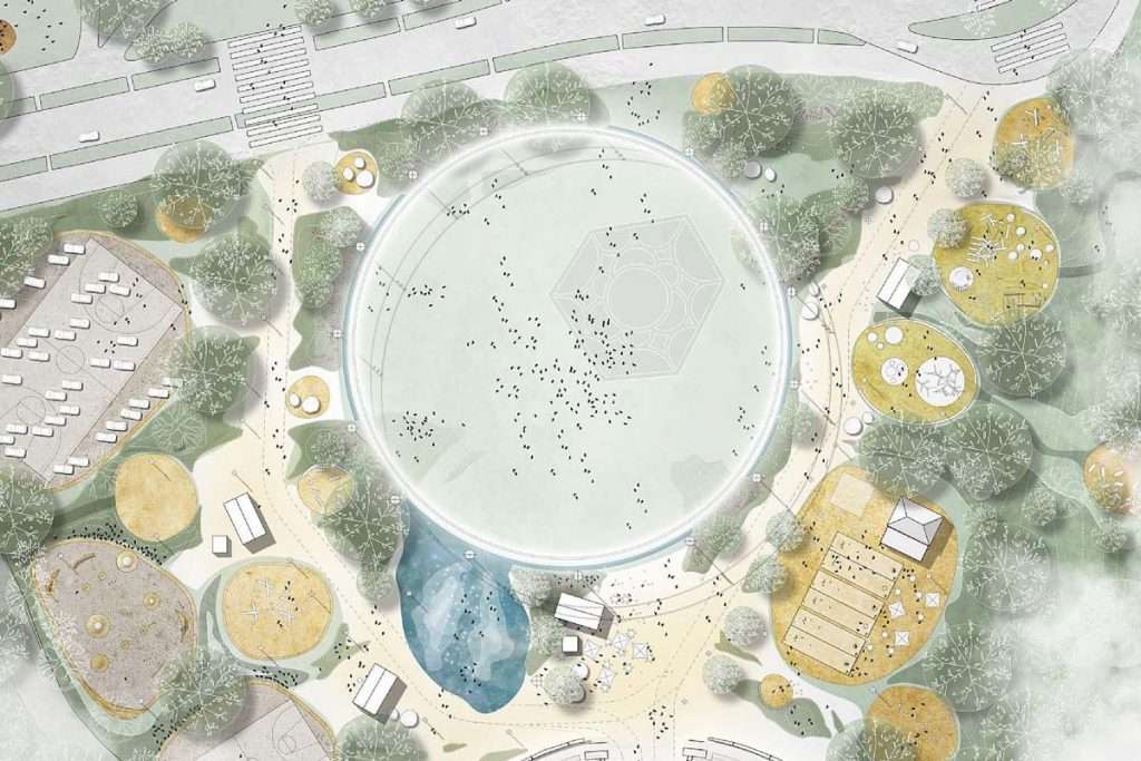 Architectural site plan example